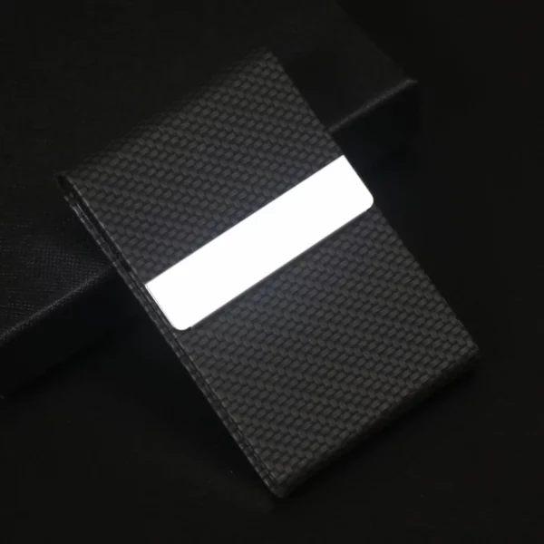 PU & Stainless Steel Minimalist Wallet 9.5*6.5*1.5cm (Durable & Stylish, OPP Bag) - Image 5