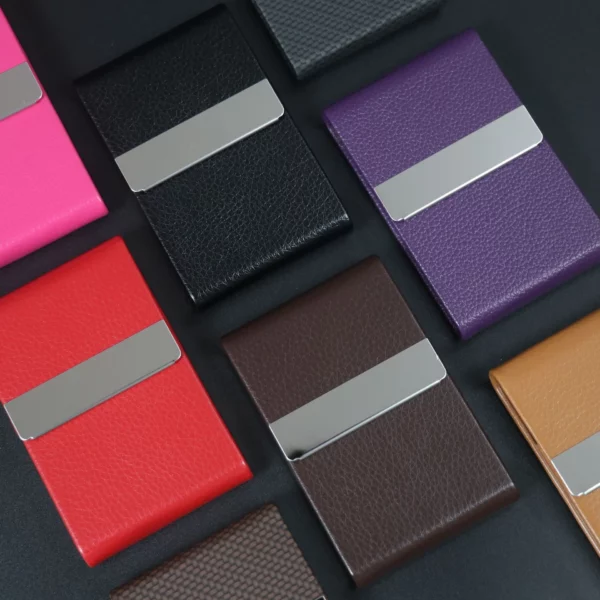 PU & Stainless Steel Minimalist Wallet 9.5*6.5*1.5cm (Durable & Stylish, OPP Bag) - Image 6
