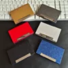 Sleek PU Metal-Trim Card Holder 9.5*6.5*1.3cm (OPP Bag, Compact & Secure)