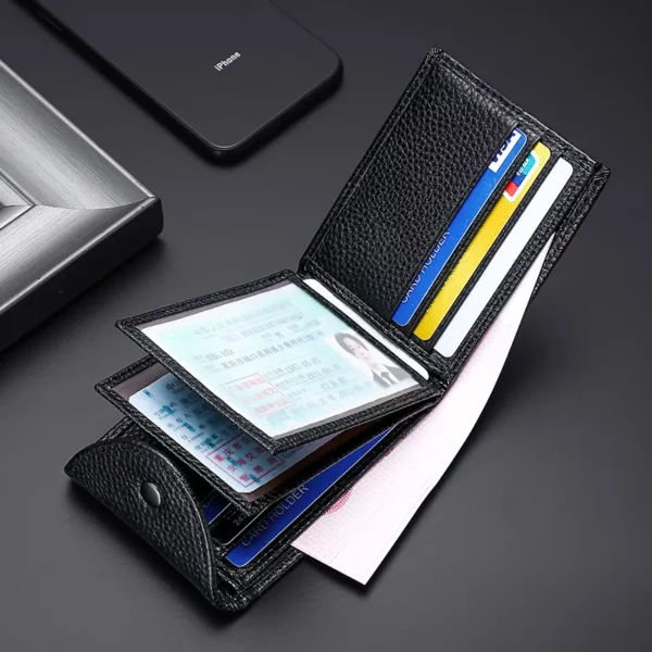 PU Leather Slim Business Card Case 11.5*8.8*1.5cm, 55G (OPP Bag Packaging) - Image 2