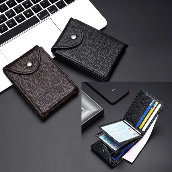 PU Leather Slim Business Card Case 11.5*8.8*1.5cm, 55G (OPP Bag Packaging) - Image 3