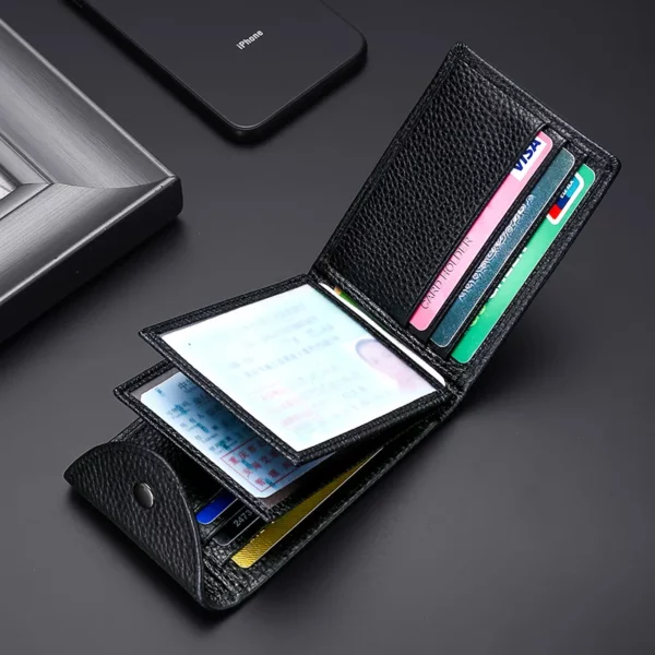 PU Leather Slim Business Card Case 11.5*8.8*1.5cm, 55G (OPP Bag Packaging) - Image 5
