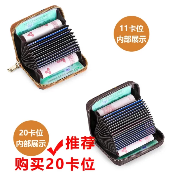 PU Leather RFID-Blocking Card Wallet 11*7.5*2.5cm (OPP Bag, Anti-Theft Design) - Image 10