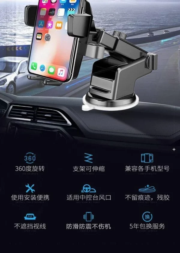 ABS+Silicon Phone Stand - Fits 4.7-6.7" Devices (168g) - 2 Color Logo Options - Image 4