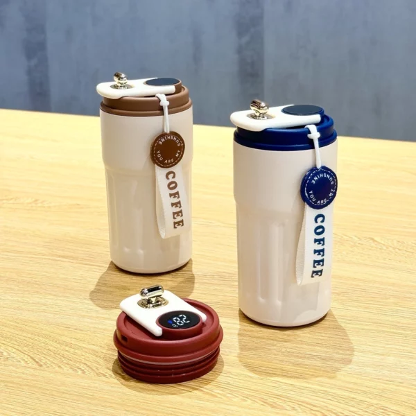 304 stainless coffee mug with temperature display
