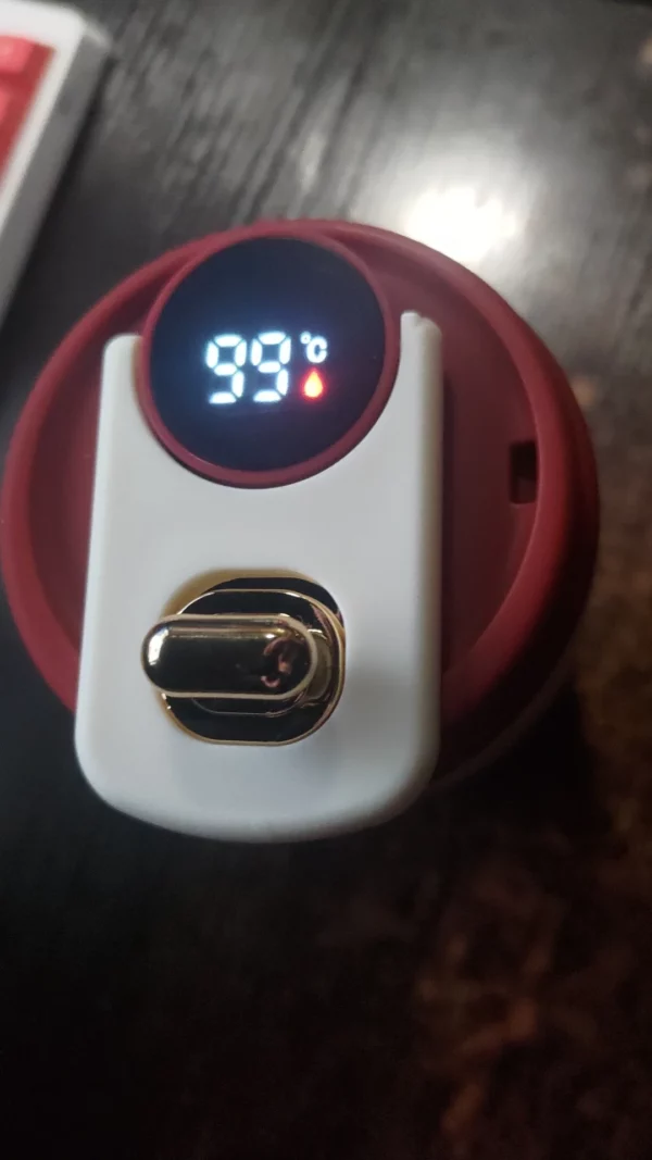304 stainless coffee mug with temperature display - Image 2