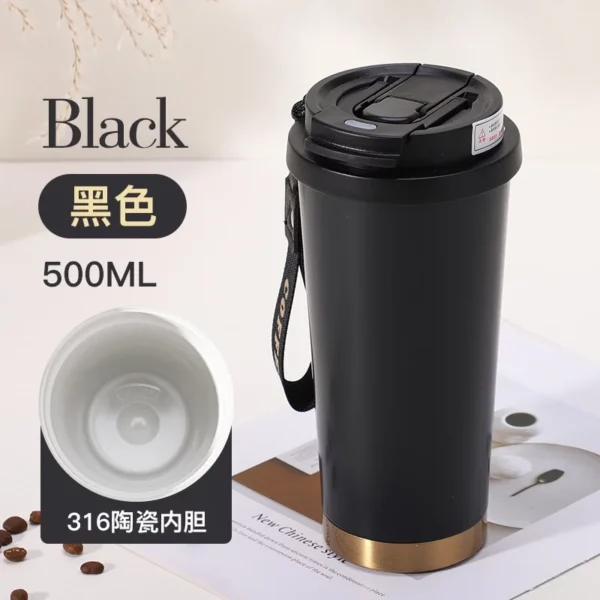 304 stainless coffee mug with temperature display - Image 7