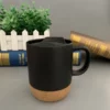 Porcelain mug with wood base