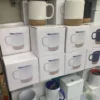 Porcelain mug with wood base - Image 2