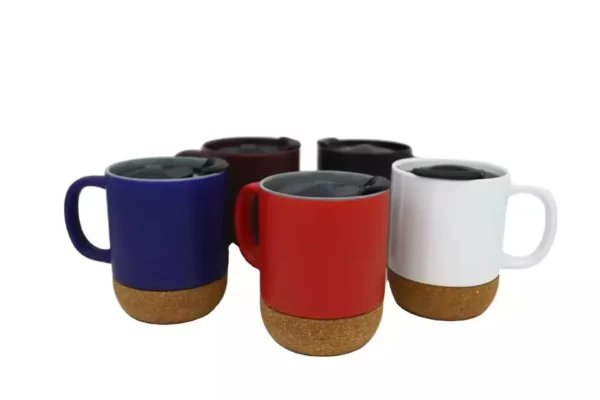 Porcelain mug with wood base - Image 5