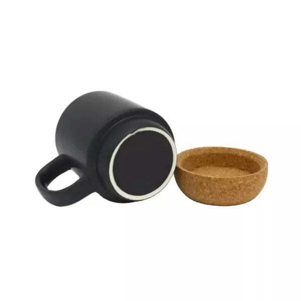 Porcelain mug with wood base - Image 8