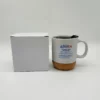 Porcelain mug with wood base - Image 10