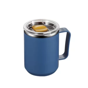 Simple coffee mug with slide botton