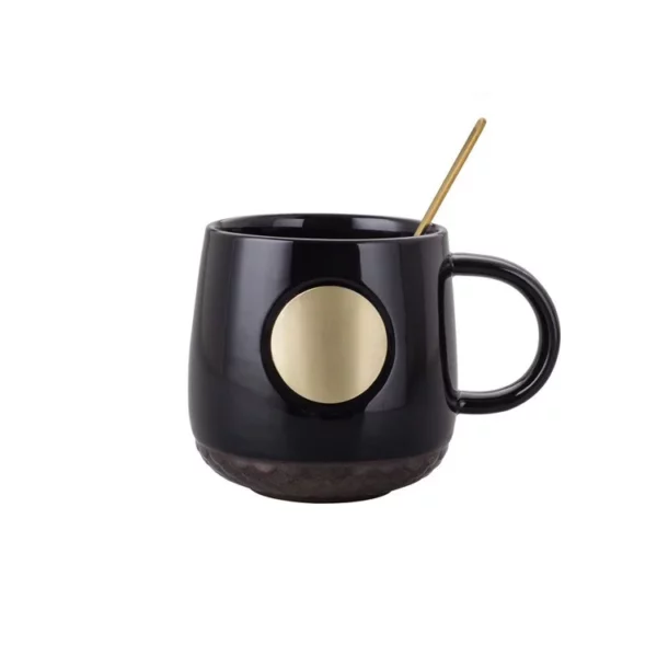 Simple tea mug with metal logo - Image 3