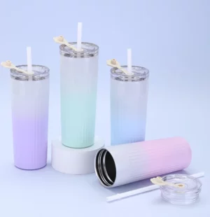 Gradient color tea bottle