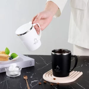 304 steel stainless mug with cover
