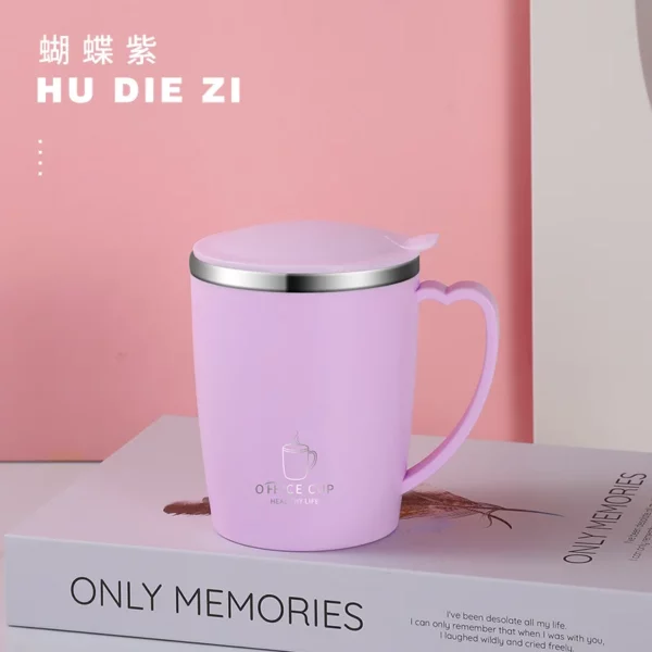 304 steel stainless mug with cover - Image 7