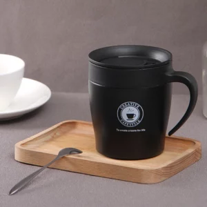 304 steel stainless mug with cover