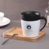 304 steel stainless mug with cover - Image 10