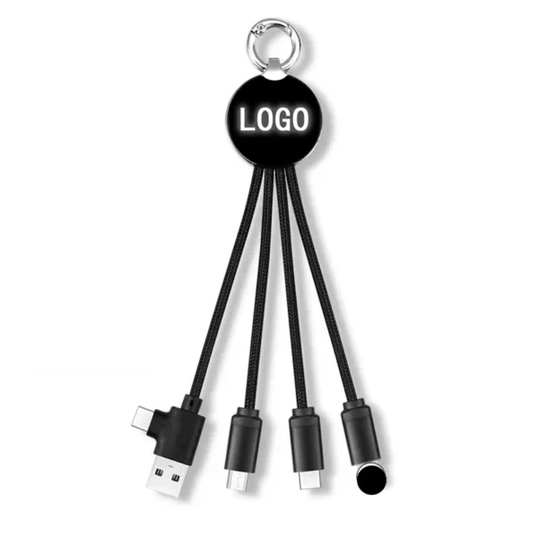 Nylon-Braided USB Cable - 16cm (5V/2A) - ABS Coated Connectors - Pearlescent Bag