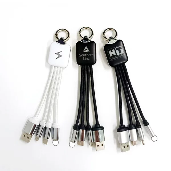 Nylon-Braided USB Cable - 16cm (5V/2A) - ABS Coated Connectors - Pearlescent Bag - Image 3