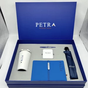 Office useful cusotmized logo power bank gift set 5 in 1