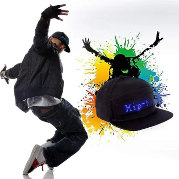 Cotton LED Light-Up Baseball Cap - 58cm Circumference, 7.5cm Brim (OPP Bag) - Image 2