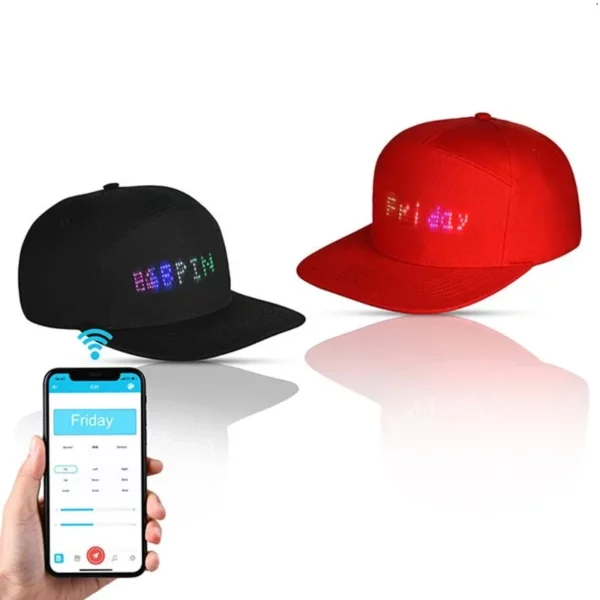 Cotton LED Light-Up Baseball Cap - 58cm Circumference, 7.5cm Brim (OPP Bag) - Image 9
