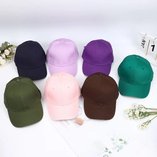 Classic 100% Cotton Snapback Cap - 58cm Head Size, 11cm Crown Height - Image 3