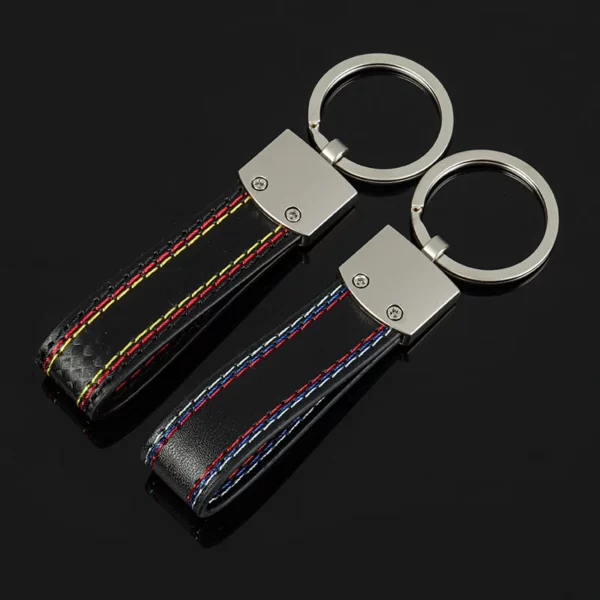 Simple pu leather + metal keychain - Image 5