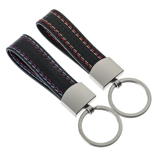 Simple pu leather + metal keychain - Image 6
