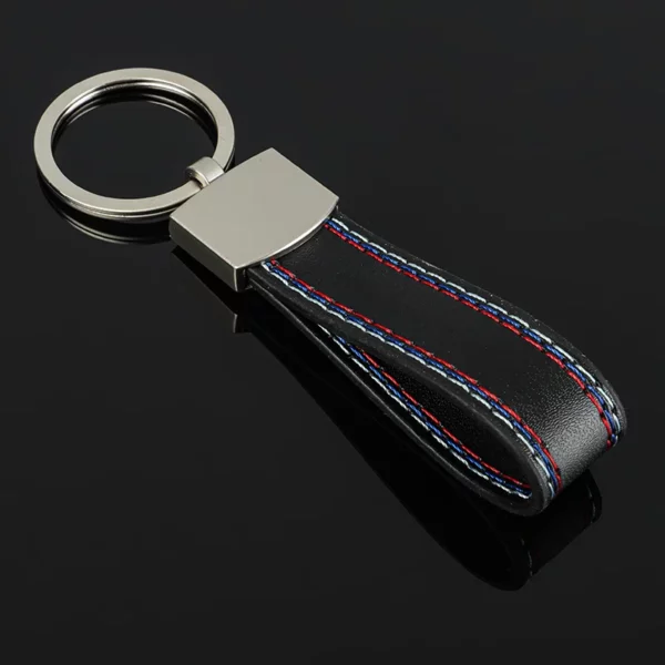 Simple pu leather + metal keychain - Image 7