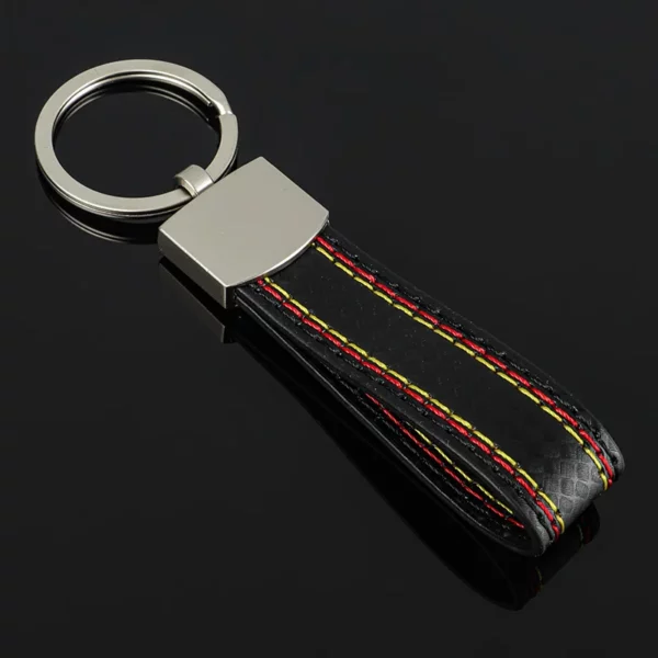 Simple pu leather + metal keychain - Image 8