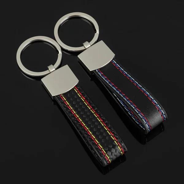 Simple pu leather + metal keychain - Image 9
