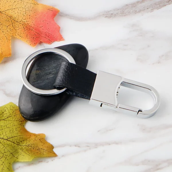 Simple pu leather + metal keychain - Image 5