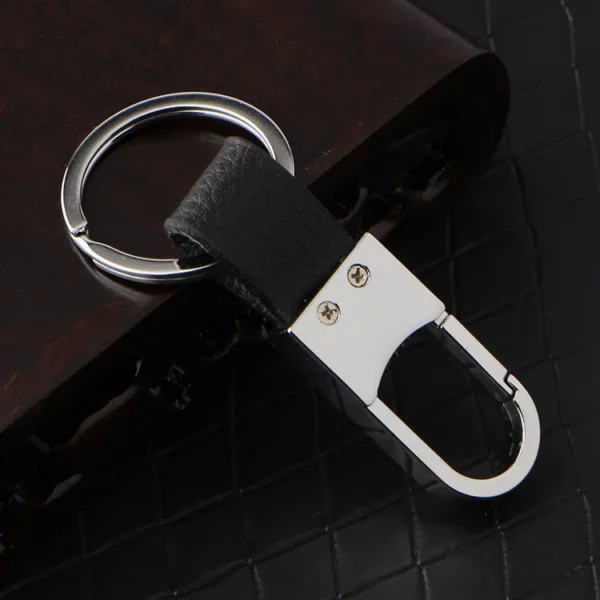 Simple pu leather + metal keychain - Image 6