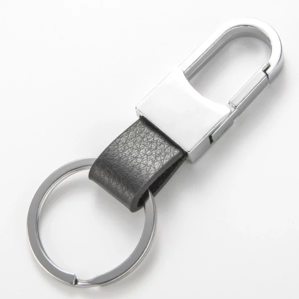 Simple pu leather + metal keychain - Image 8