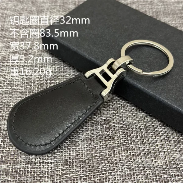 Simple pu leather + metal keychain - Image 3