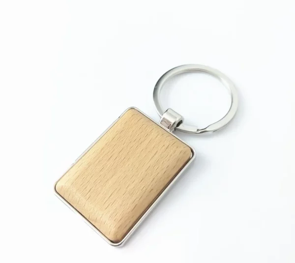 ECO friendly bamboo + metal keychain - Image 5