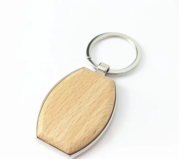 ECO friendly bamboo + metal keychain - Image 6