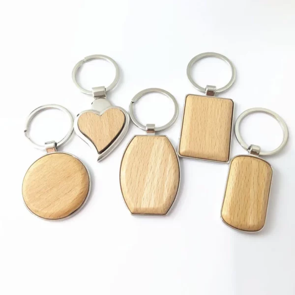 ECO friendly bamboo + metal keychain - Image 8