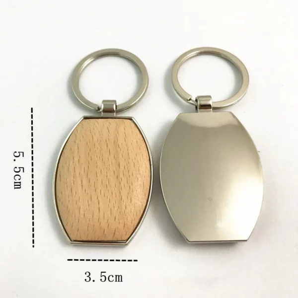 ECO friendly bamboo + metal keychain - Image 9