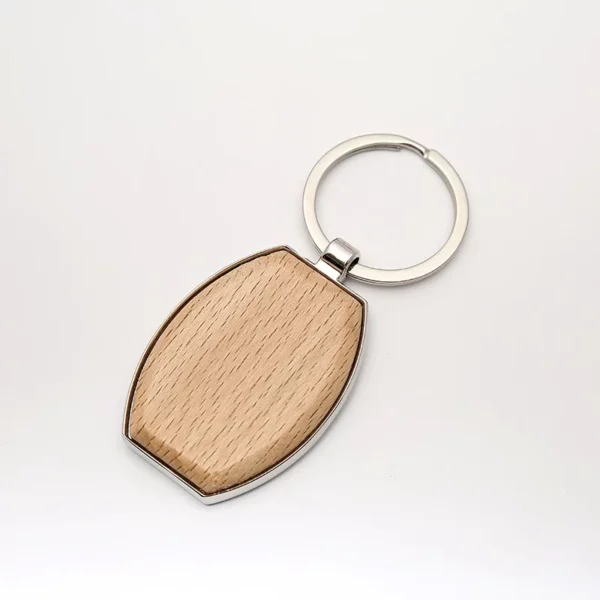 ECO friendly bamboo + metal keychain - Image 10