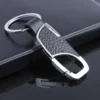 Simple pu leather + metal keychain