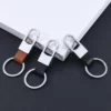 Simple pu leather + metal keychain - Image 3