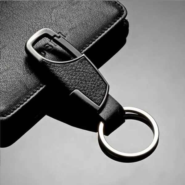 Simple pu leather + metal keychain - Image 4