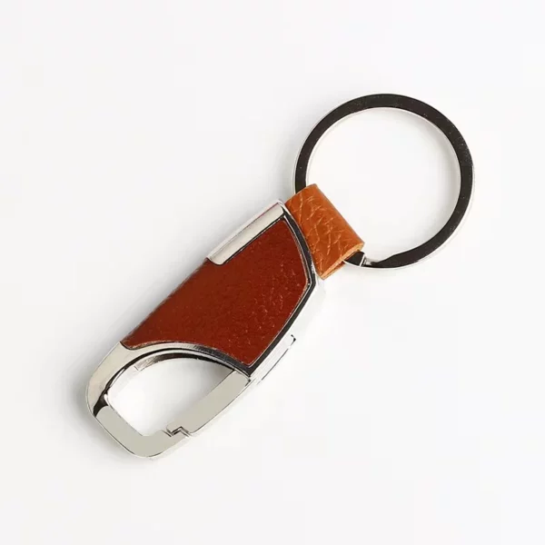 Simple pu leather + metal keychain - Image 5