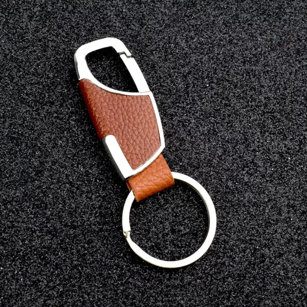 Simple pu leather + metal keychain - Image 6