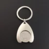 Simple metal keychain with metal logo
