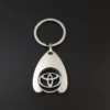 Simple metal keychain with metal logo - Image 2